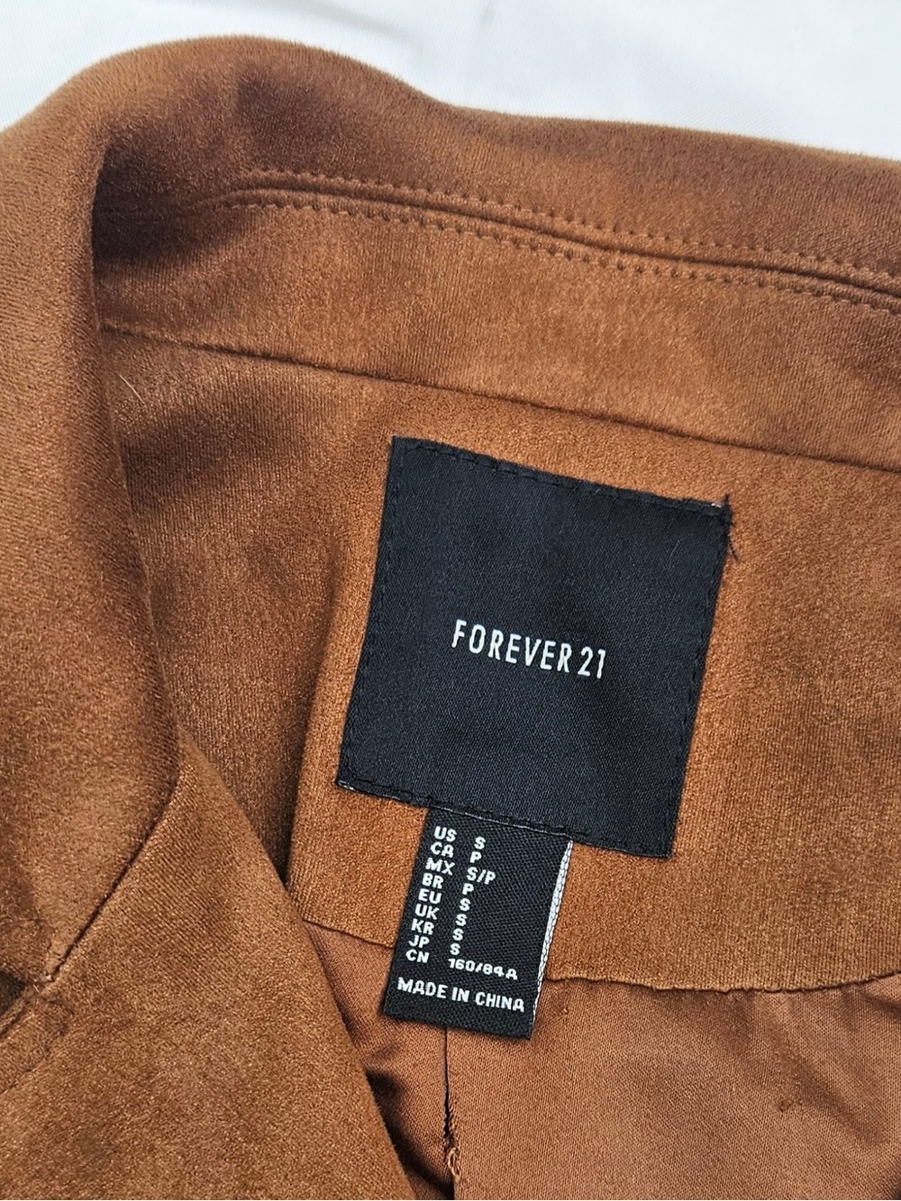 Brown Faux Suede Moto Jacket - Picture 2 of 16